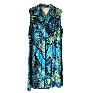 California Crush Sleeveless Button Down Dress with Scarf